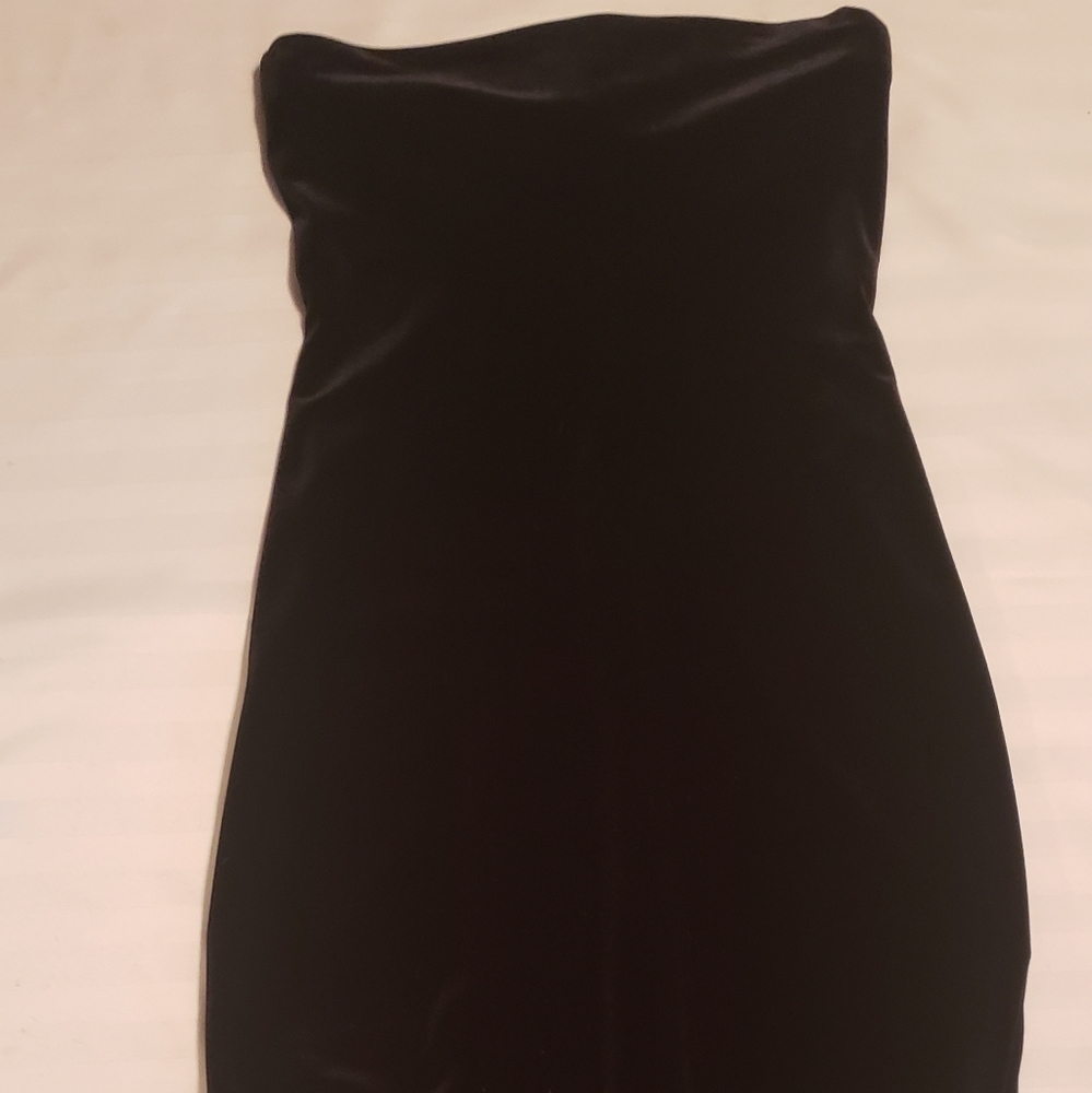 Arden B, Velvet vintage strapless dress